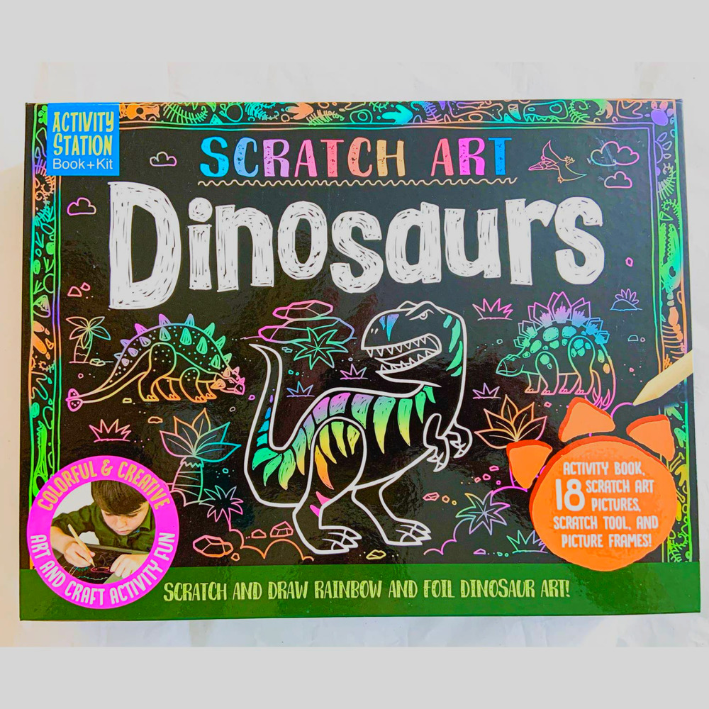 Scratch Art Dinosaurs Activity Station - Kit and Activity Book